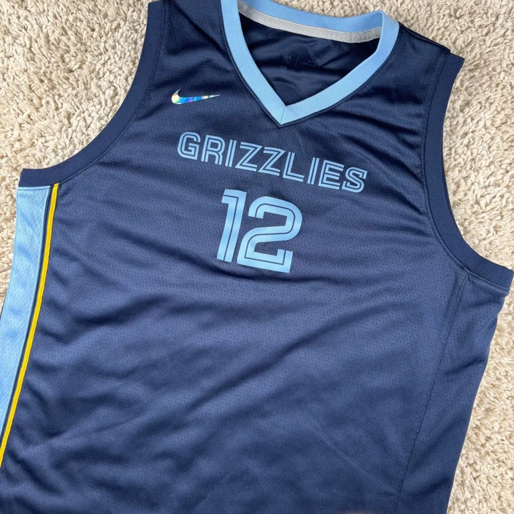 Nike Ja Morant Memphis Grizzlies Jersey Mens XL Blue NBA 75th Swingman
